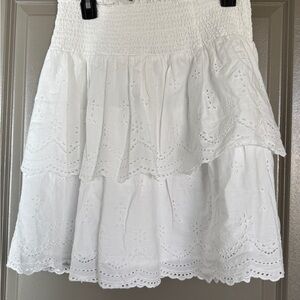 Polo by Ralph Lauren White Bubble Mini Skirt